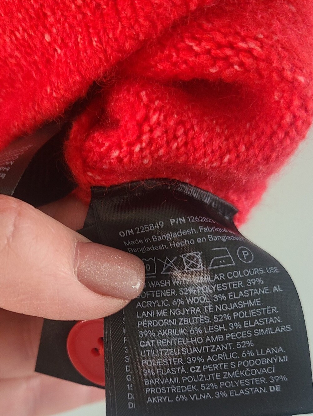 H&M Bright Red Short-Sleeve Knit Button Cardigan - Picture 4 of 5